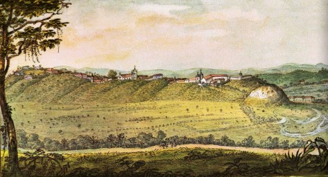 Debret. Vista geral da cidade de São Paulo - 1827